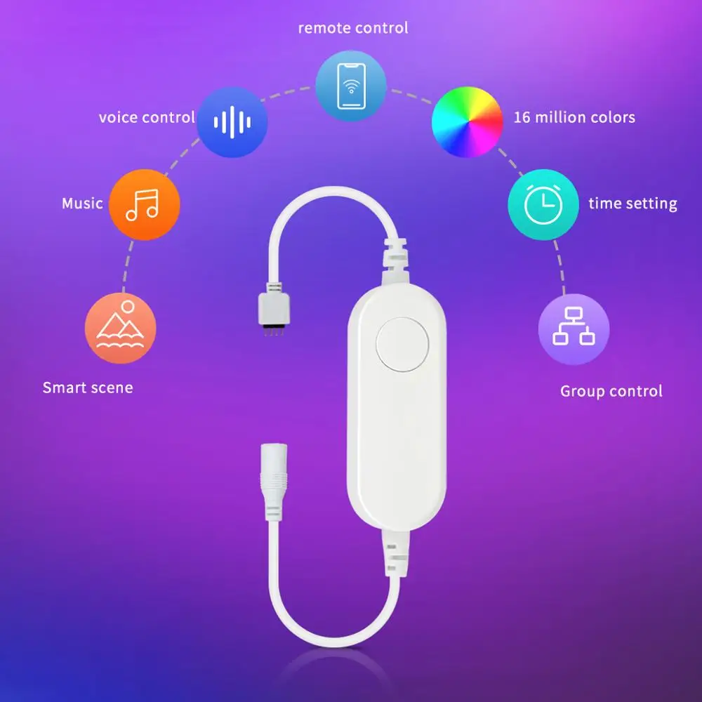 Беспроводной контроллер Wi-Fi Tuya Smart Life 5 в постоянного тока 12 В 24 Bluetooth RGB для умного