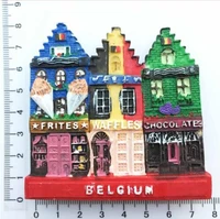 handmade painted carriage bruges belgium 3d fridge magnets tourism souvenirs refrigerator magnetic stickers gift