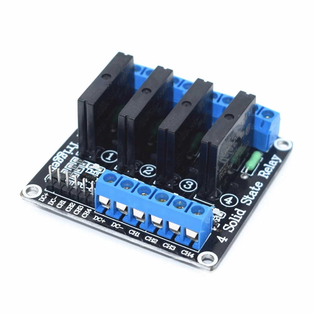 

4 Channel 5V DC Relay Module Solid State Low Level SSR AVR DSP 2A 240V