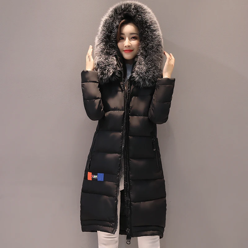 Новый дизайн женская зимняя стеганая куртка длинное пальто с капюшоном женское