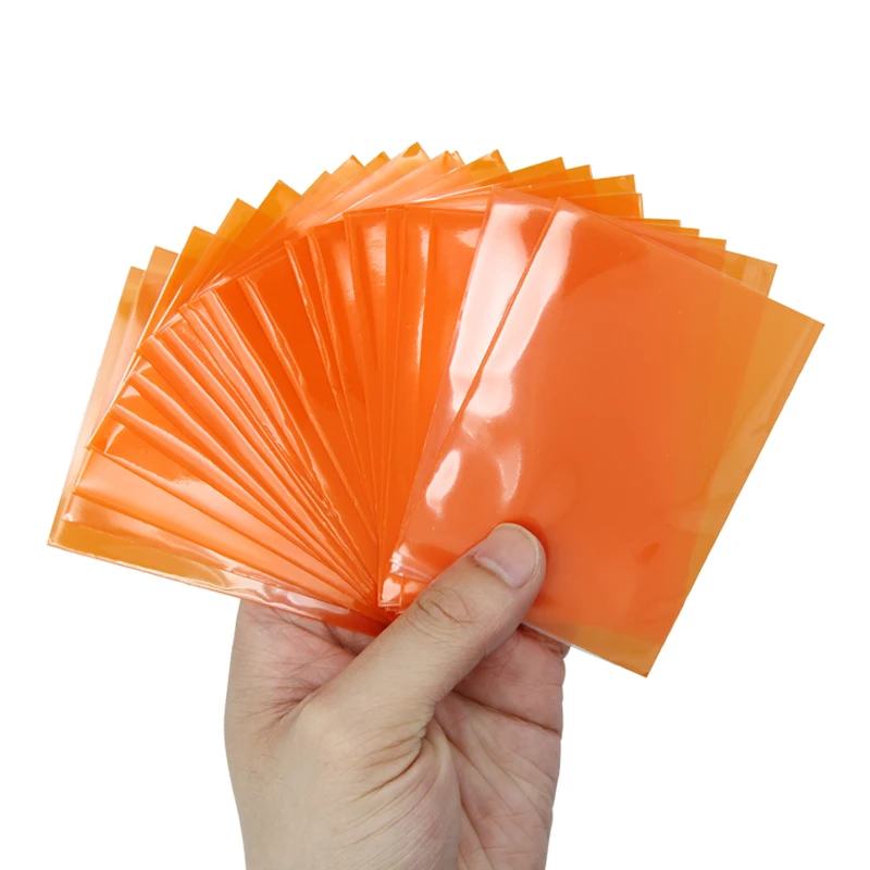 50pcs Orange 50 шт Матовый Scrub разноцветная карт задняя Портативный протектор Yugioh карта покемона рукава для TCG карточки для настольных игр Magic сбор - Цвет: 50pcs Orange
