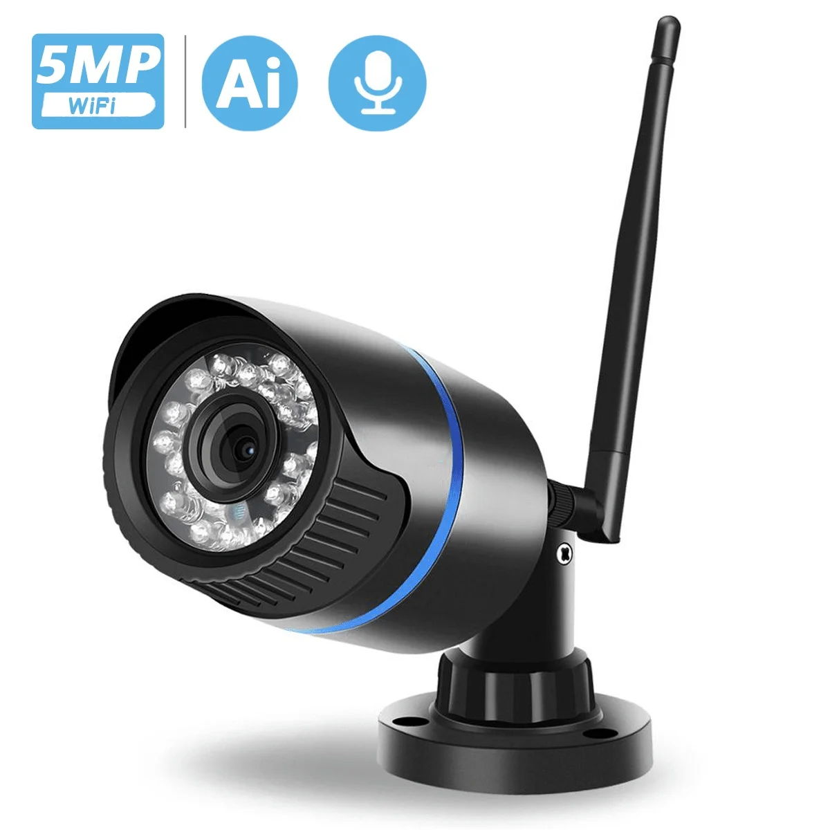 

5mp câmera ip wi fi ao ar livre visão noturna ir 3mp áudio sem fio cctv câmera 1080p hd movimento detectar icsee segurança wi-fi