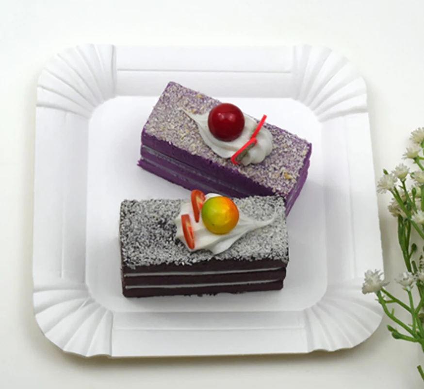 100 шт./лот одноразовая бумажная тарелка перегородка для торта Защита окружающей