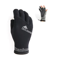 2020 new ryobi winter fishing gloves titanium coated gloves three finger waterproof warm cut bicycle sports fishing accessories