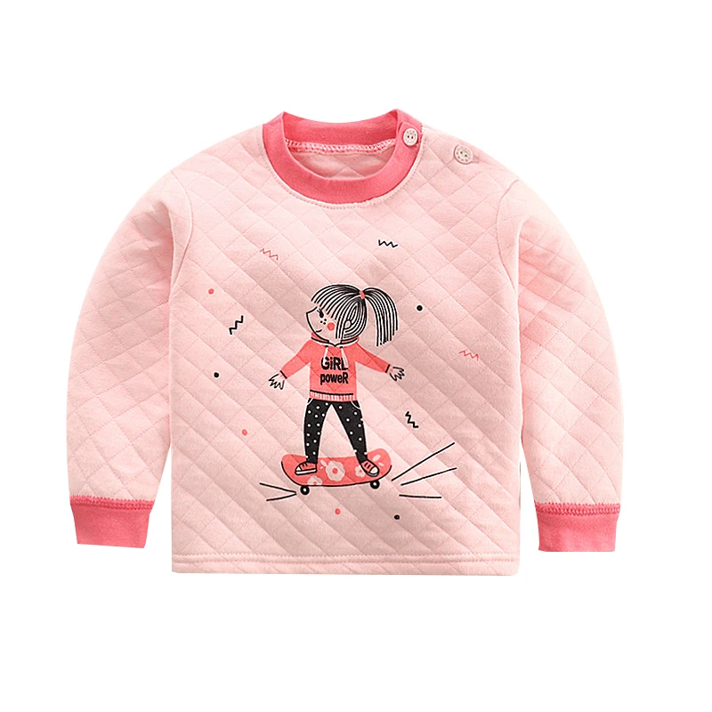 8 Baby Tshirt Thick Winter Warm Home Wear Newborn Baby Boys Girls Tops T-shirt Kids Clothing Baby Clothes - Цвет: 8