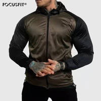 hooded sweater mens autumn and winter thin hoodie long sleeved tops casual sports zipper jacket men