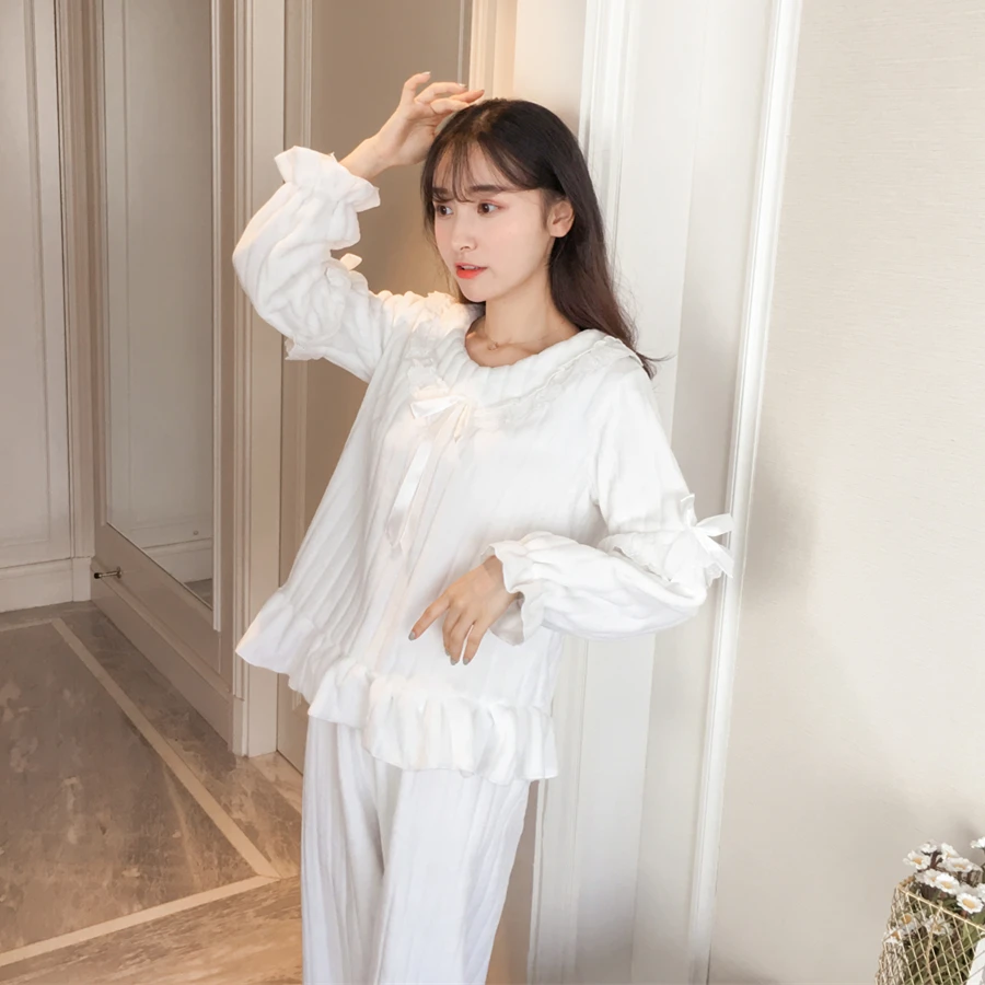 JRMISSLI Дворцовая стильная Пижама зимний удобный фланелевый пижамный комплект с