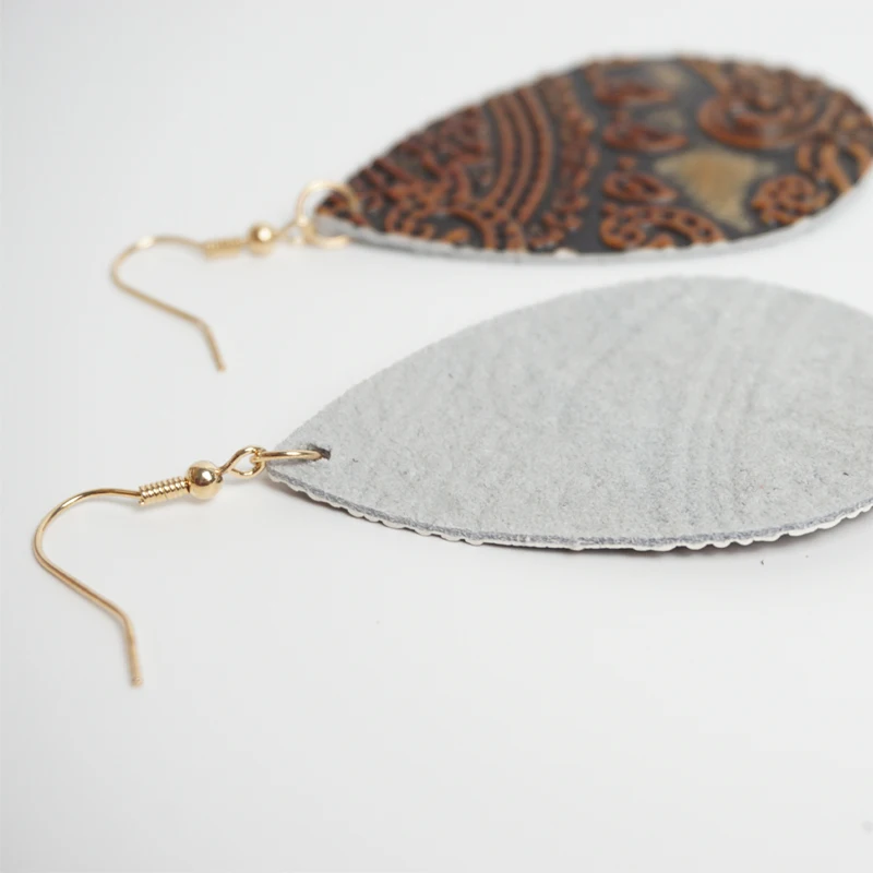 Cpop красные каплевидные серьги из натуральной кожи для женщин модные Эффектные в