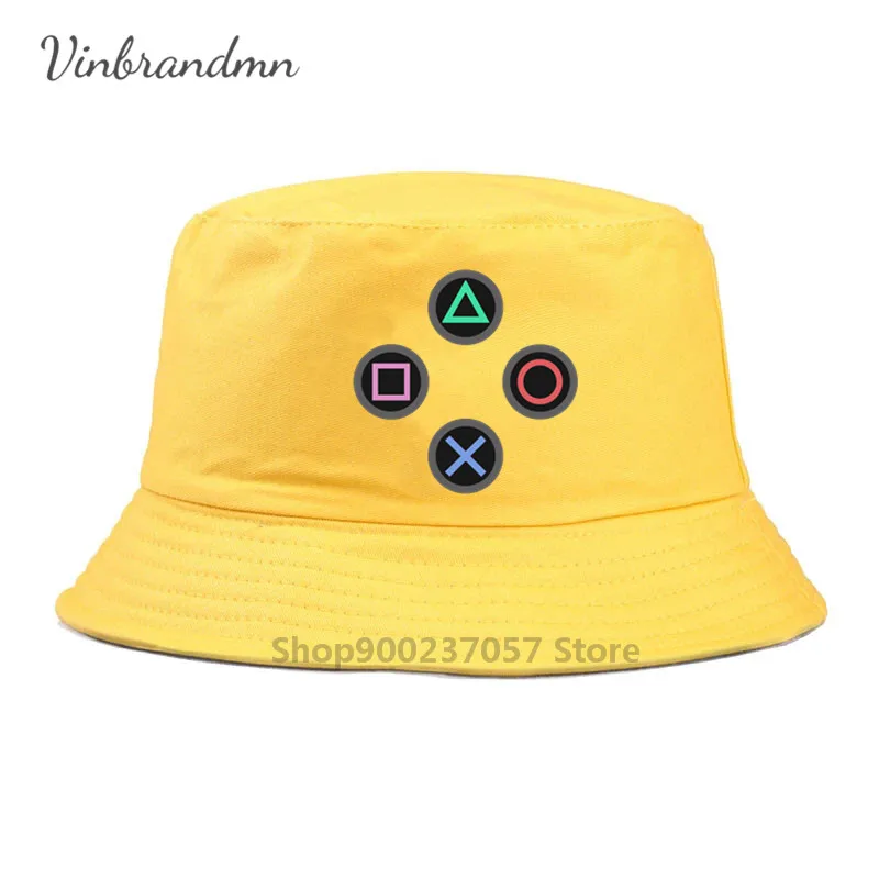 Панама PS для геймеров в стиле ретро брендовая хип-хоп винтажная игровая Xbox PS1 PS2 PS3
