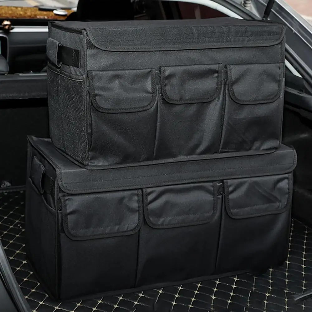 

Multipurpose Collapsible Car Trunk Organizer With Lid Eco-Friendly Cargo Storage Box Container Stowing Tidying Bag Accessories