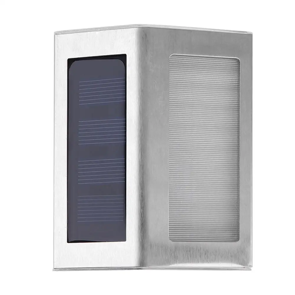 

Stainless Steel 3LED Solar Stair Lights Outdoor Courtyard Pathway Street Lamps Wall Lamp LED Solar Light Stair Decoration Light