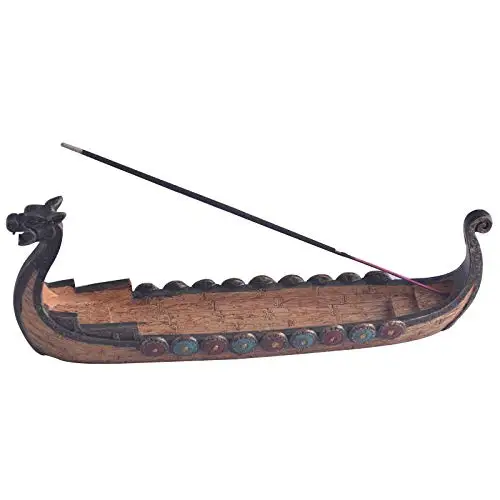

Dragon Boat Incense Stick Holder, Chinese Classical Retro Style Resin Hand Carved Censer Ornaments Incense Home Decor