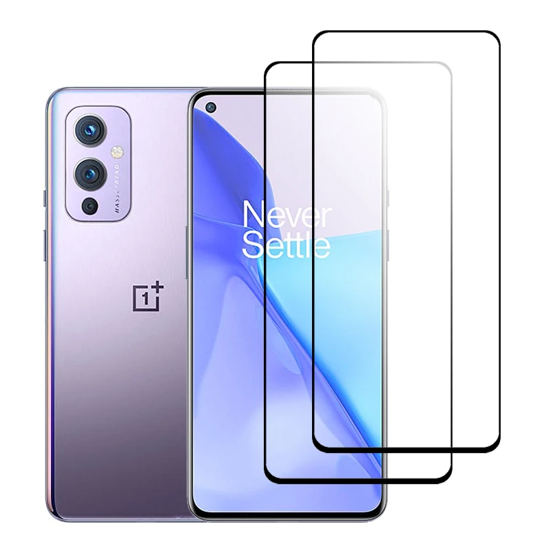 Protector de pantalla de vidrio templado HD para m&oacute;vil, pel&iacute;cula protectora de tel&eacute;fono para Oneplus 9, 9, 8T, Nord, N10, 5G, N100, 2 uds.-0