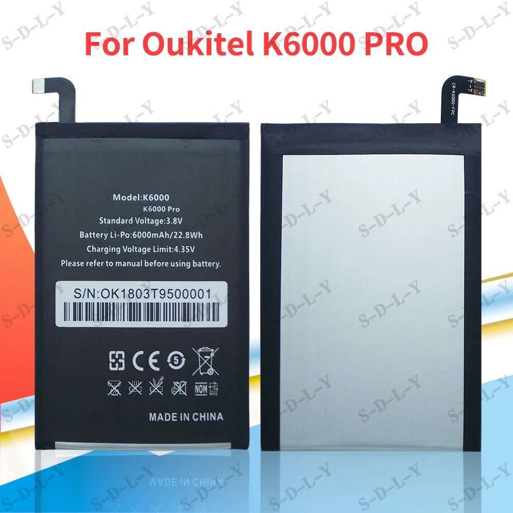 Аккумулятор Oukitel K6000 6000 мАч сменный аксессуар для сотового телефона PRO|oukitel k6000