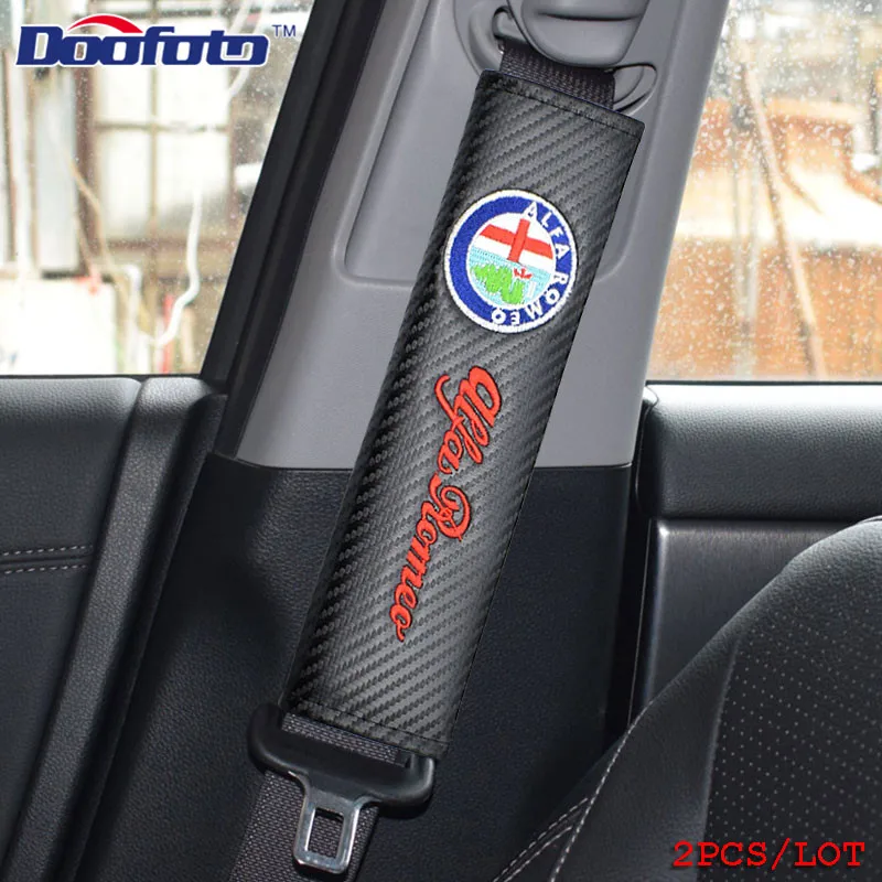 Чехол для автомобильного ремня безопасности Doofoto 2x Alfa Romeo 159 Giulietta 147 Mito 156 GT Giulia Stelvio