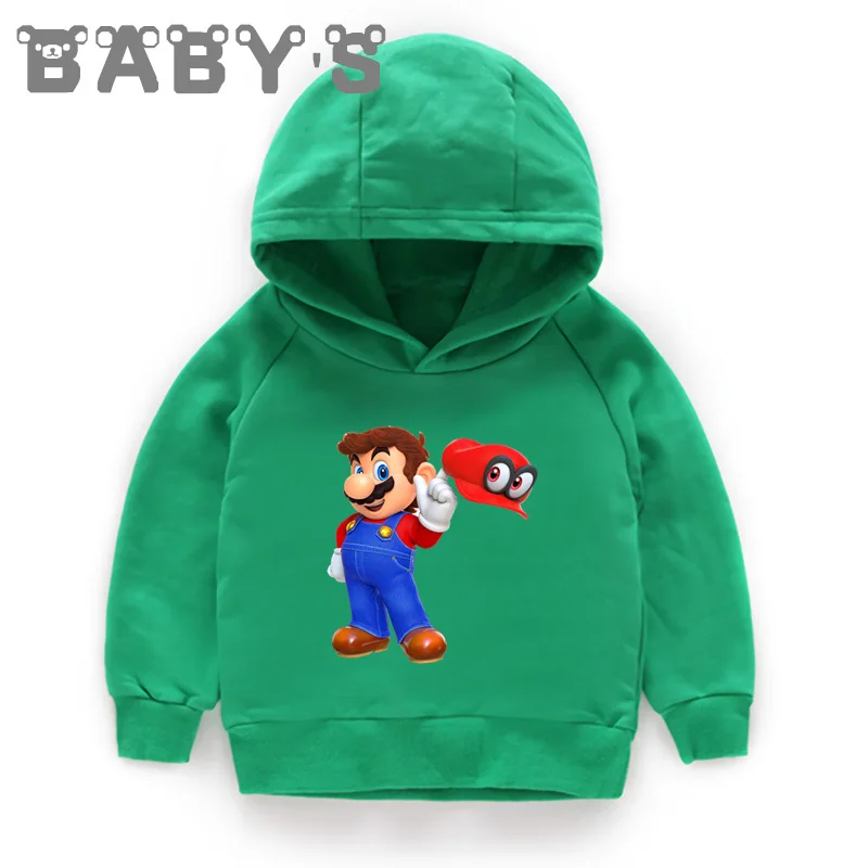Children Hooded Hoodies Kids Dabbing Super Mario Cartoon Print Sweatshirts Baby Pullover Tops Girls Boys Funny Clothes KMT5185 |