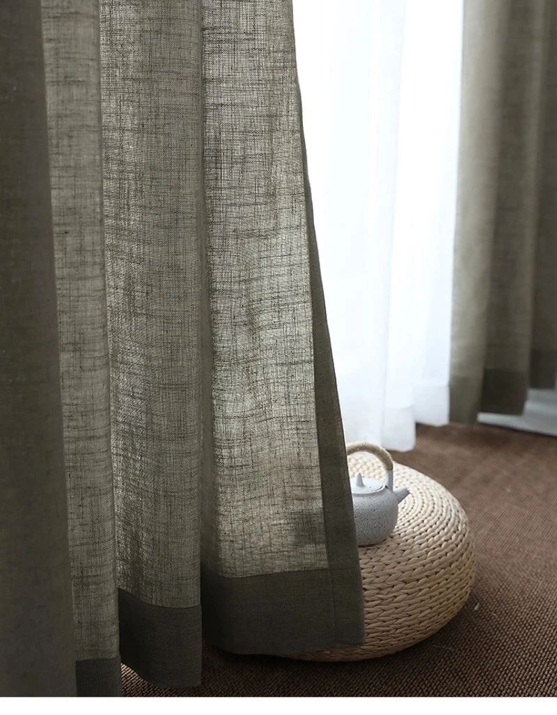 

Cotton Linen Curtain Balcony Bedroom Living Room Window Custom Japanese Style Home Decoration Cortinas De Dormitorio