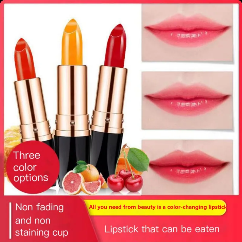 

LZ-CG01 Moisture Lip Balm Long-Lasting Natural Lipstick three-colour Mood Changing Long Lasting Moisturizing Lipstick Anti Aging