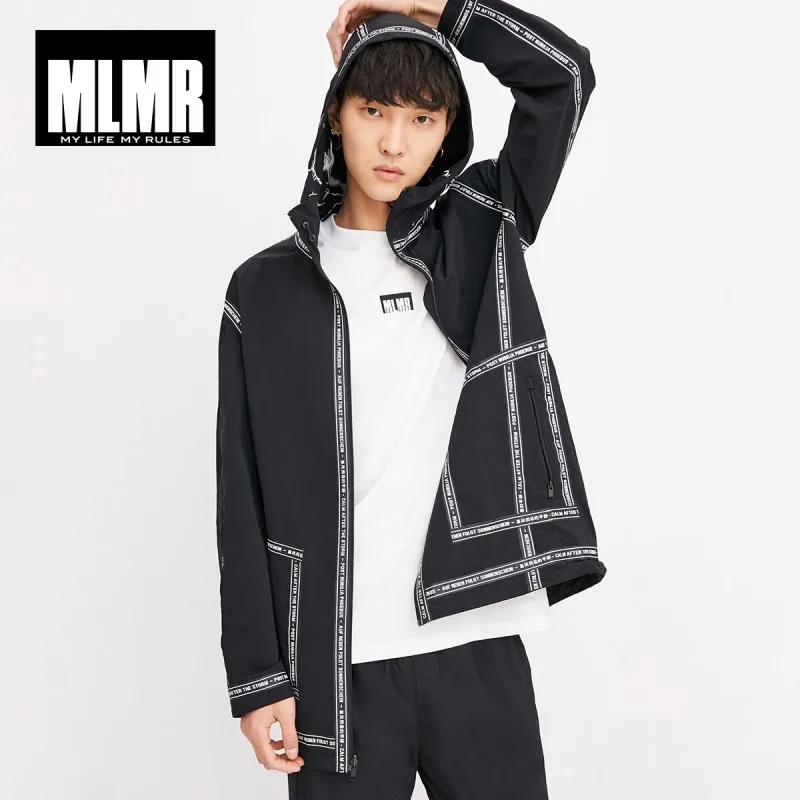 Мужская куртка с капюшоном буквенным принтом JackJones мужская верхняя одежда