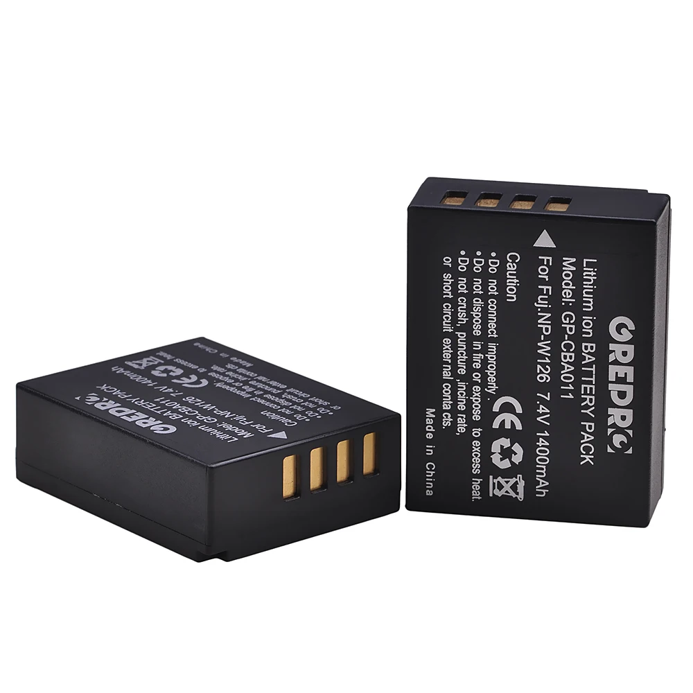 Аккумулятор 1400 мАч NP-W126 NP W126 2 шт. зарядное устройство с двумя USB-разъемами для Fujifilm