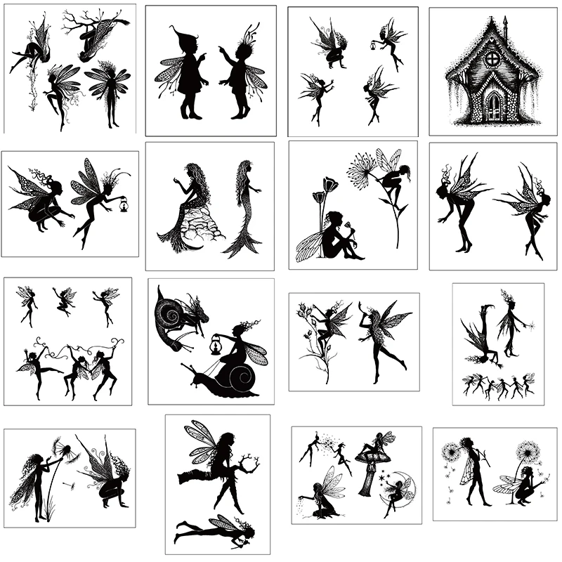 Прозрачный силиконовый штамп Elf Girl с изображением русалки волшебного дома