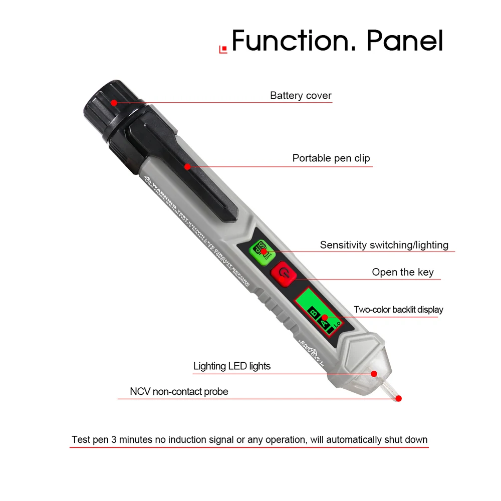 Портативный детектор напряжения T8901 высокоточный бесконтактный