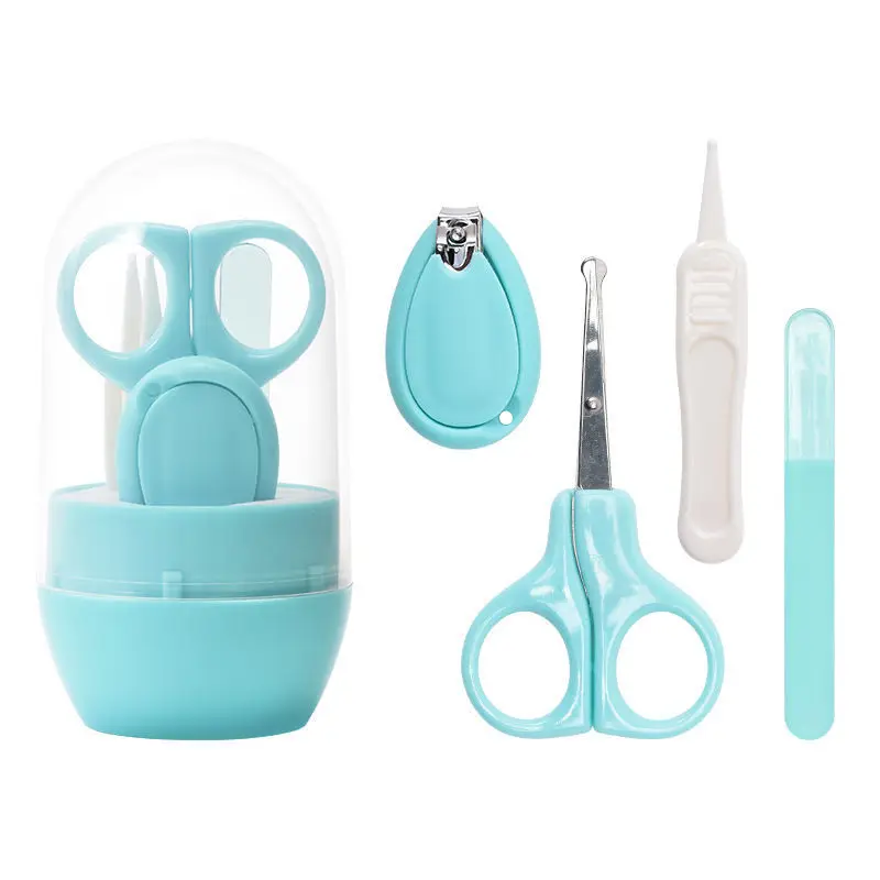 Newborn Babies Nail Scissor Clipper Trimmer Nail Care Colorful Tools With 4 in 1 Box ABS Material Safe Portable