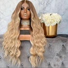 Simbeauty Ombre светлые прозрачные человеческие волосы на сетке 13x4, передние парики на сетке для черных женщин, 250 плотность, бразильские волосы без повреждений