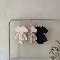 new baby girls bodysuit skirts summer cotton candy color knitted lace clothes toddler new 2021 bebe newborn girl jumpsuit