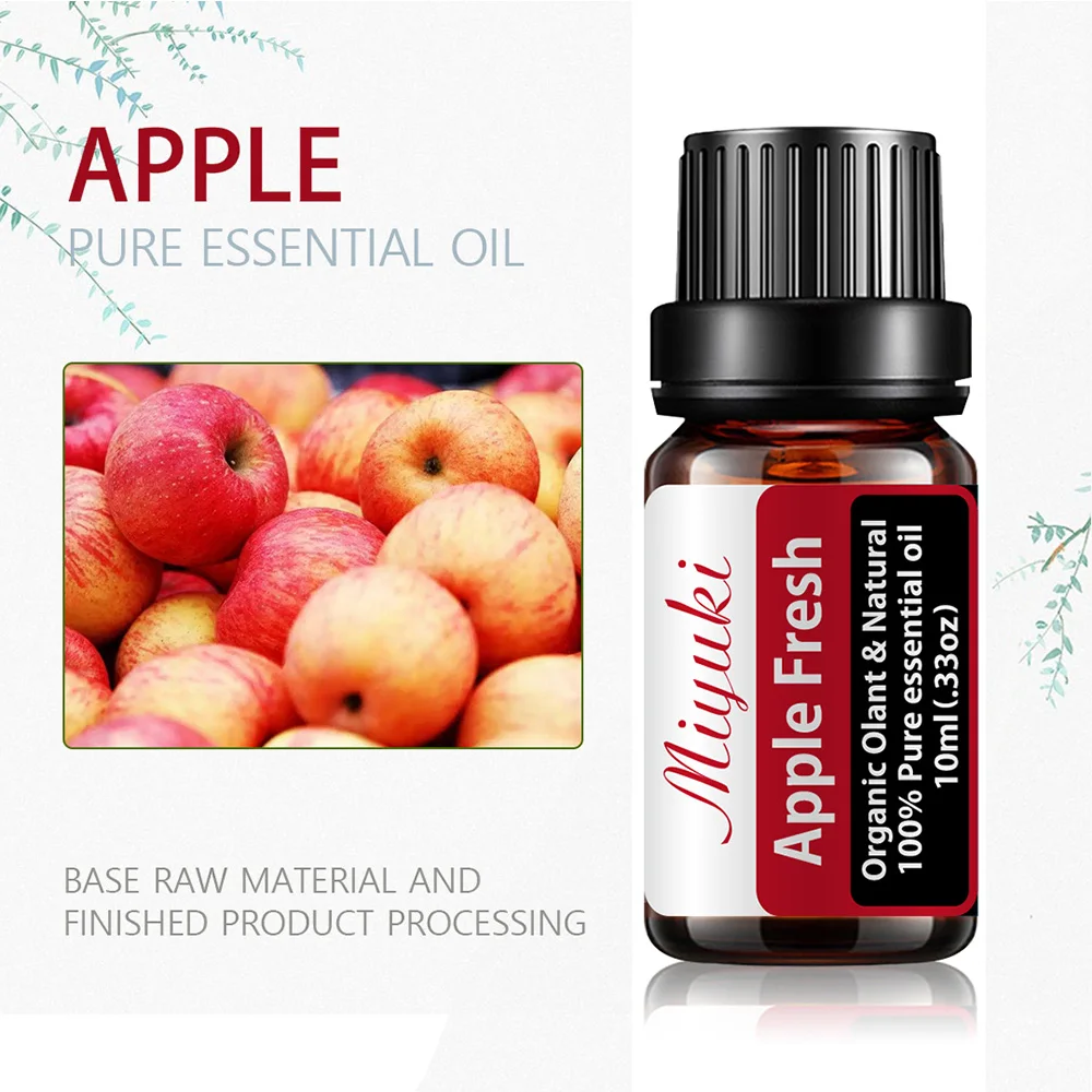 Эфирное масло для ароматов яблока 10 мл ароматическое с цветами фруктами