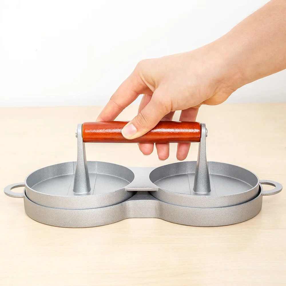 DIY торты Patty Maker алюминиевый антипригарный двойной бургер пресс для гамбургера