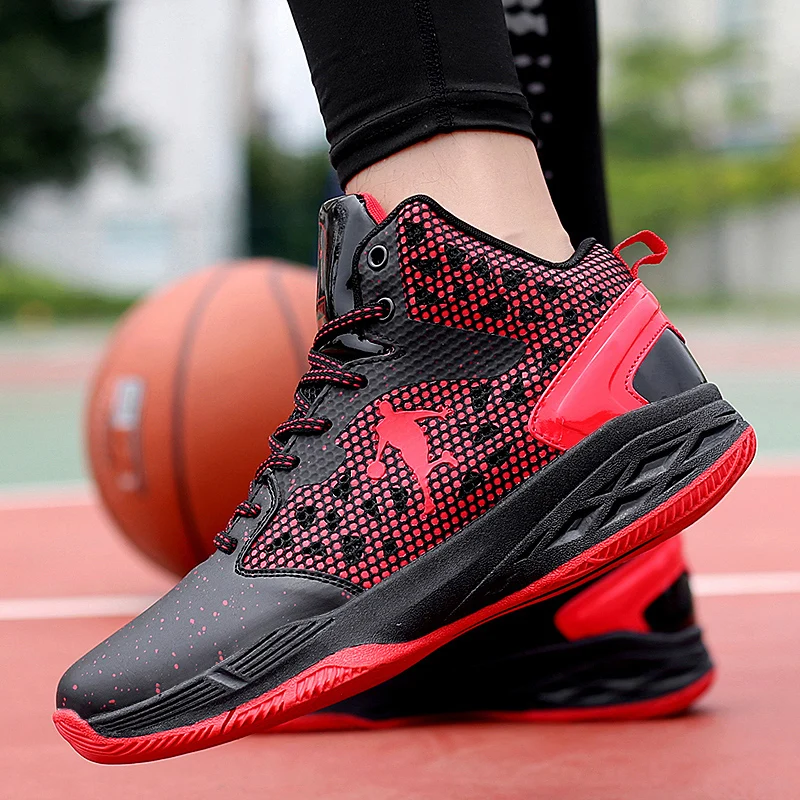 Сетчатые баскетбольные кроссовки для мужчин с высоким берцем буферические
