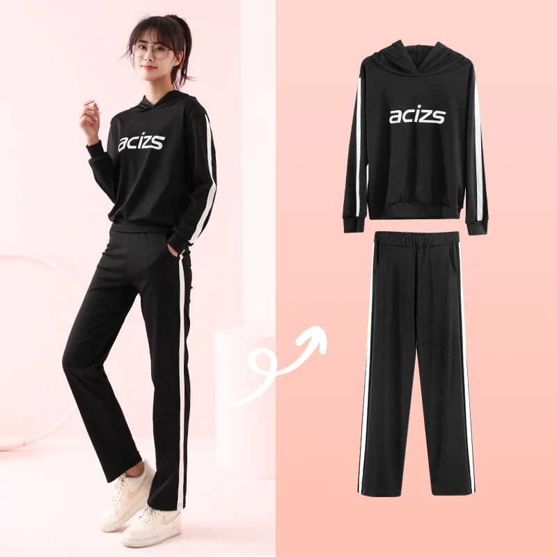 2021 Autumn And Winter Tracksuit 2pcs Women Ladies Running Tracksuit Sets Sports Pants Sets Sport Wear Casual Sports Suit Female