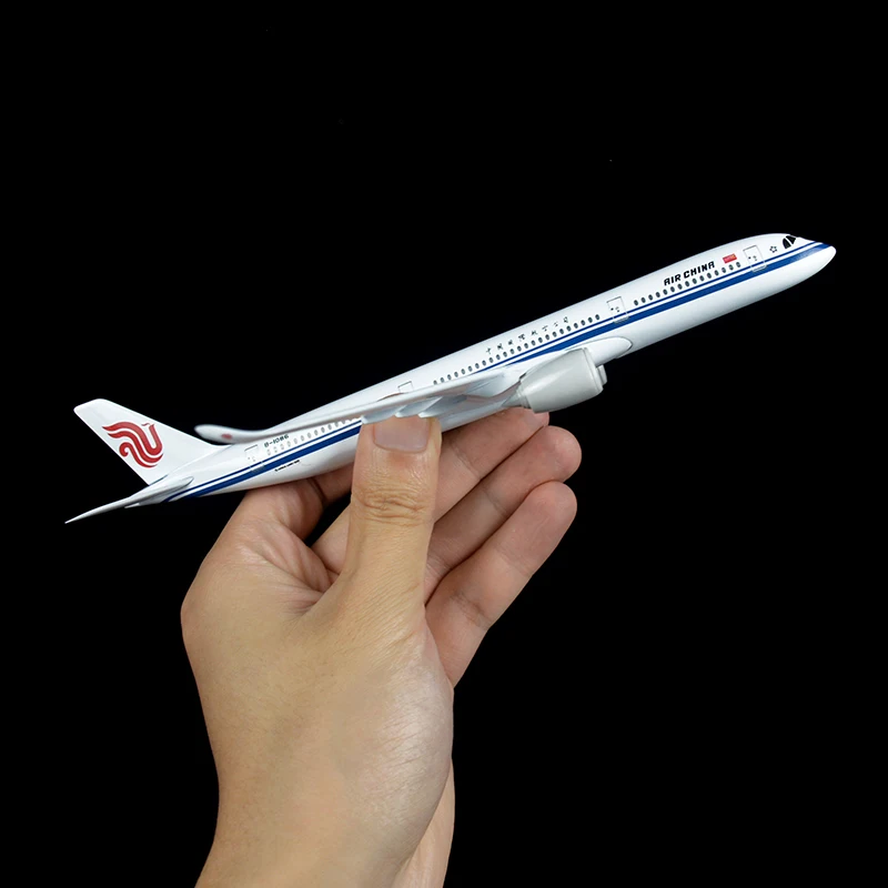 Модель самолета China Air A350 из металла масштабом 1:400, декорация с пластиковым основанием, подарок детям.