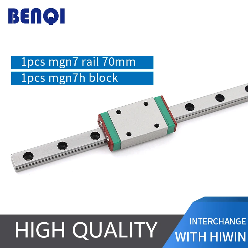 7 мм линейный направляющий MGN7 д70 + 1 шт. каретка MGN7H|linear guideway|linear carriage |