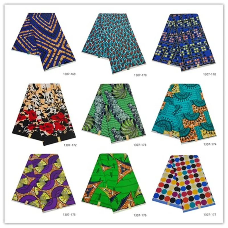 Африканская восковая Ткань 100% полиэстер Высококачественная вышитая настоящая