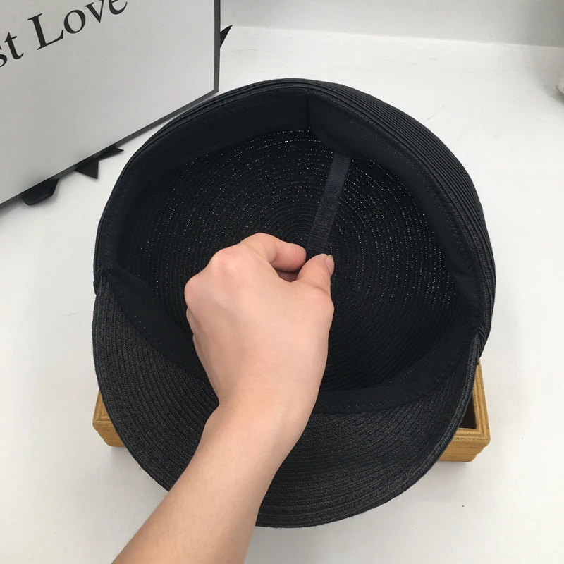 

Spring and summer new straw hat navy hat beret fashion leisure han edition character visors