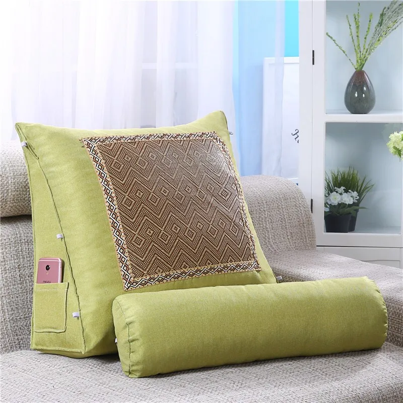Летняя прикроватная подушка диван треугольник Большая спинка офисный коврик из