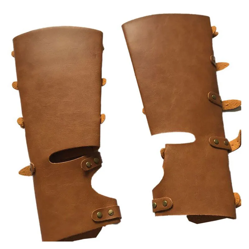 Для взрослых в средневековом стиле рыцарь воин Larp кожаный нарукавник с пряжкой