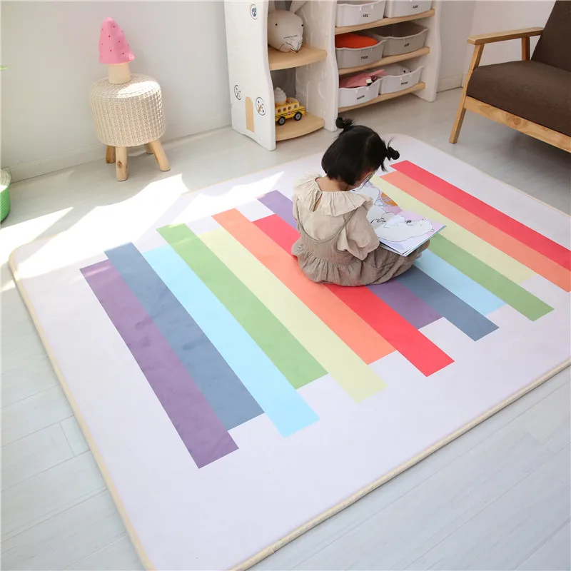 INS ковер с радугой детские цветные коврики игровые Детский коврик для ползания