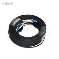 4 core 3 steel wire outdoor g675a1 lc upc ftth fiber optic drop cable single mode optical cable 10m 200m length available