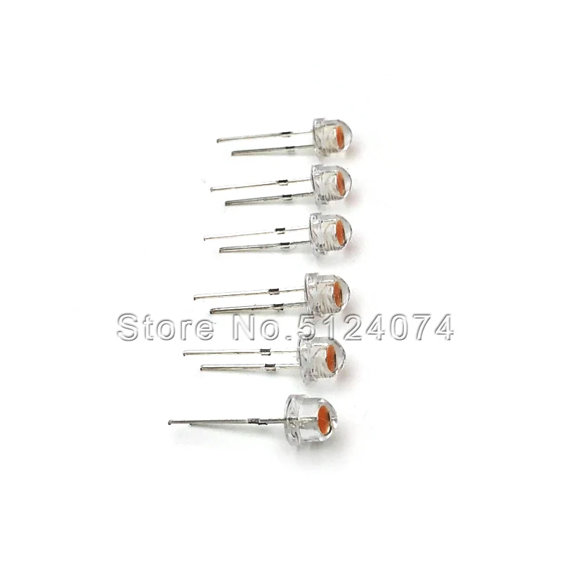 200 шт./лот F5/5 мм соломенная шляпа большая чашка розовый светоизлучающий диод