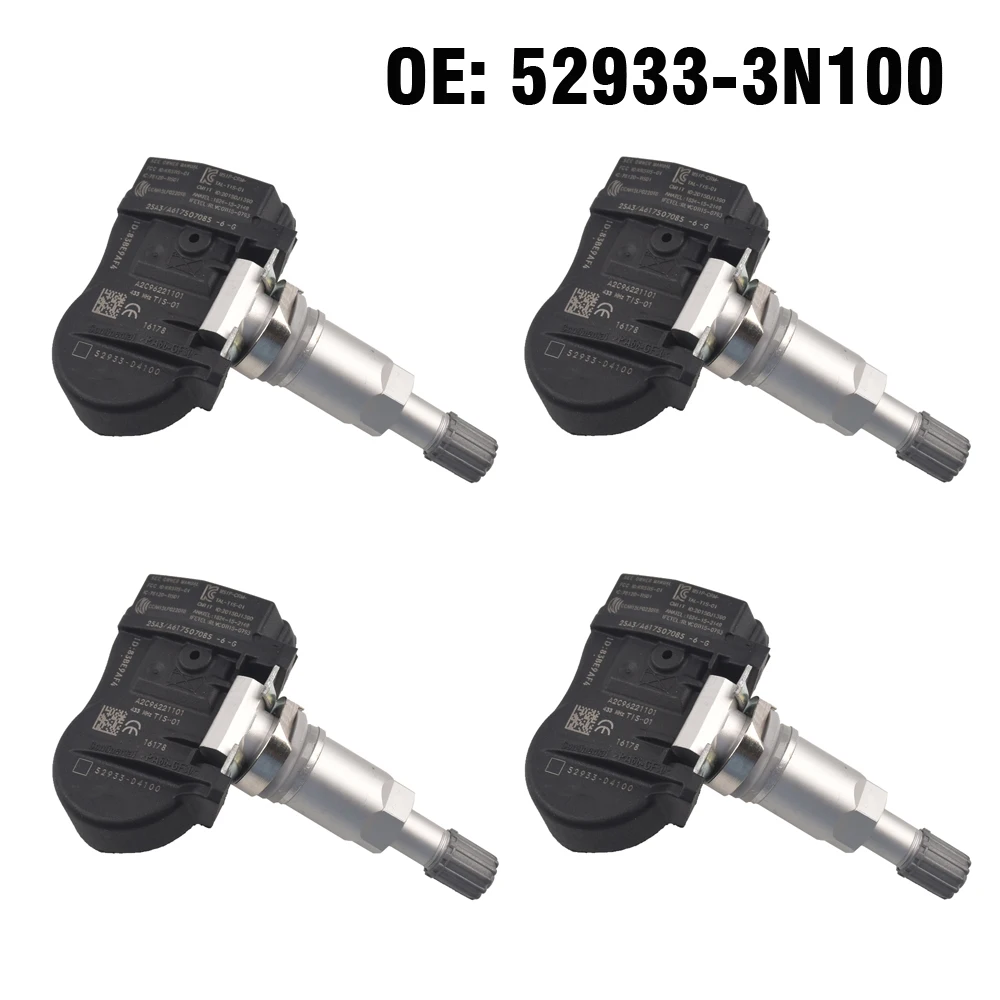 Датчик давления в шинах 4 шт., TPMS 529333N100 для Hyundai i20 i30, Kia Carens
