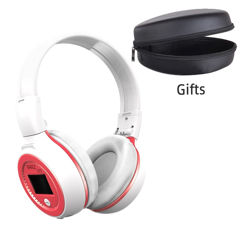 Хорошее качество,, Zealot B570, стерео Беспроводная гарнитура, Bluetooth наушники, повязка на голову, гарнитура с FM TF, светодиодный индикатор для mp3 - Цвет: Red