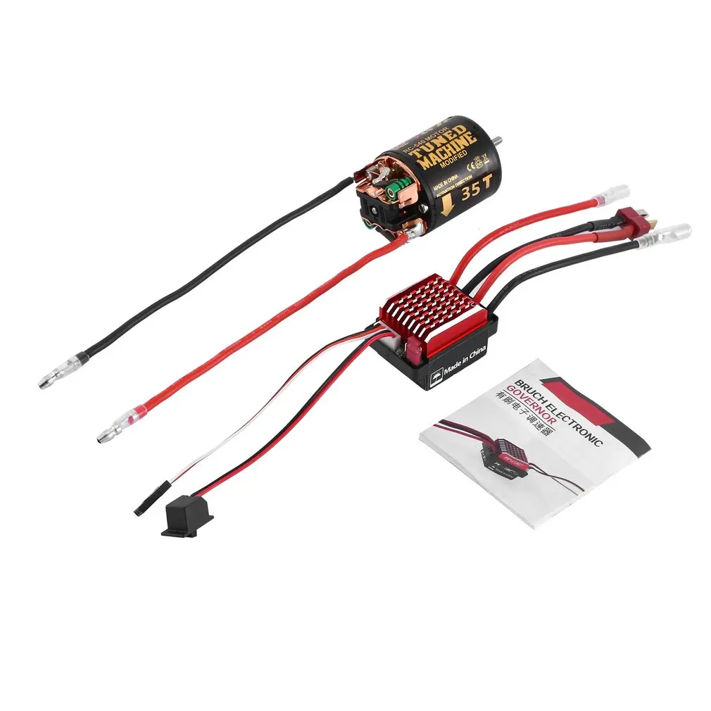 Щеточный двигатель RC 540 35T 45T 55T с контроллером скорости 320 водонепроницаемый ESC для