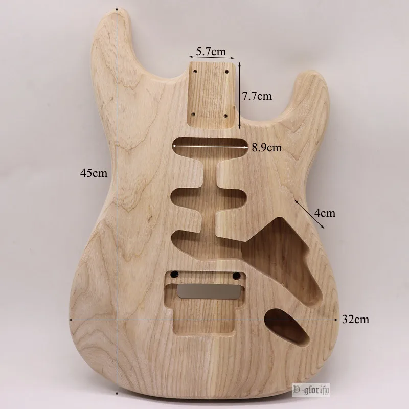Хорошее качество floyd rose white ashwood ST электрогитара корпус
