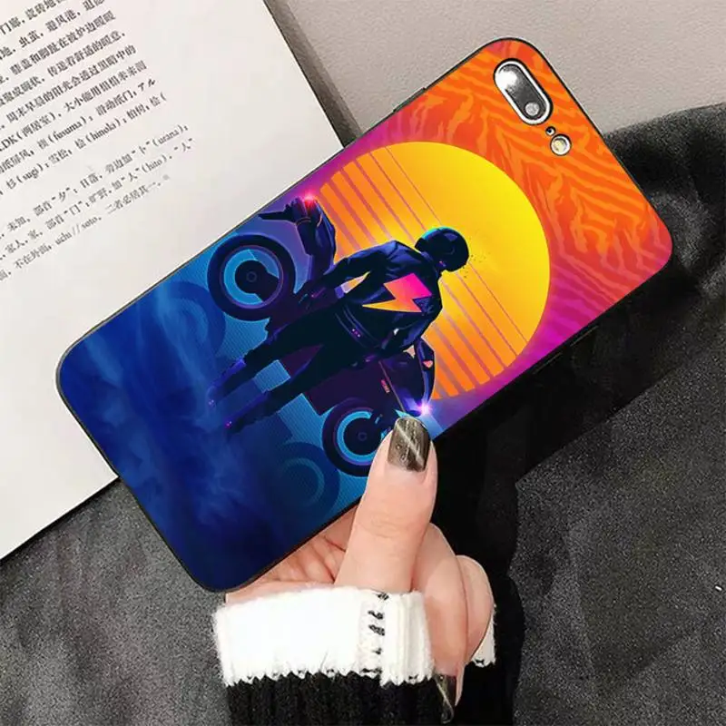 Винтажный мягкий чехол Synthwave в стиле ретро 80-х для телефона iphone 13 8 7 6 6s Plus X 5 5S SE 2020 XR