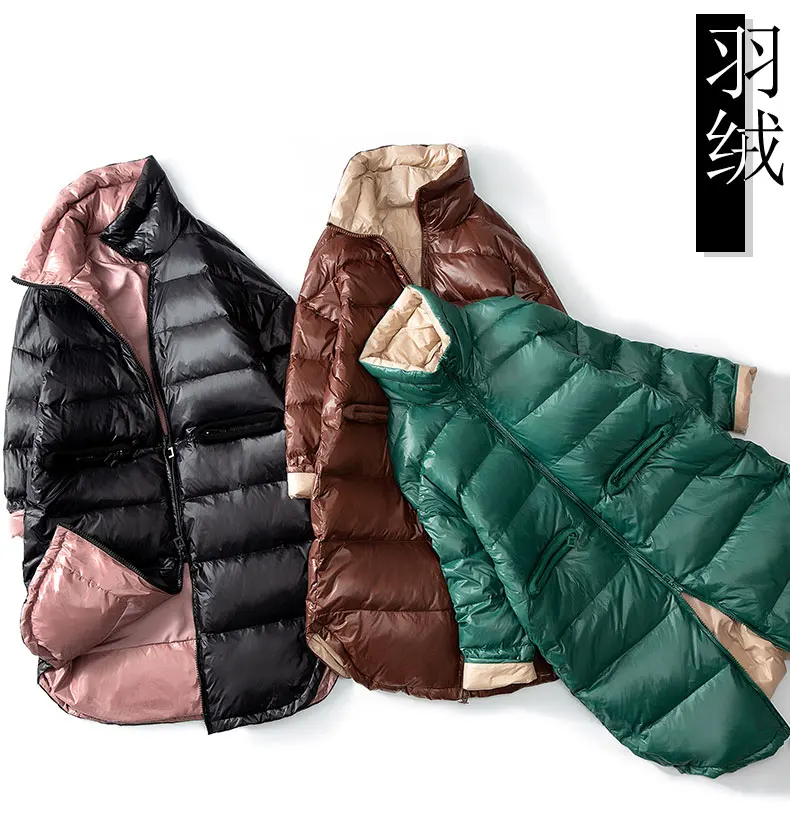 

2021 Winter Women Down Jackets 90% White Duck Down Jacket Women Slim Down Long Coat Parkas Female Warm Parkas Snow Outwear