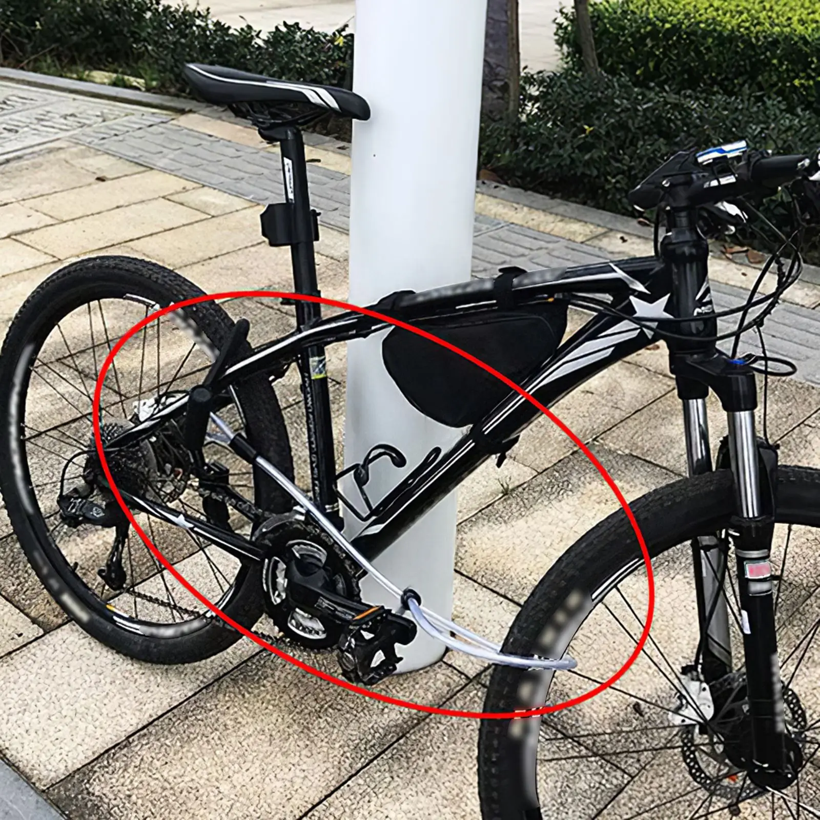 

MTB Security U Lock With Steel Cable Bike Lock Combination Anti-Theft Bicycle Bike Accessories For MTB Road Motorcycle Chain