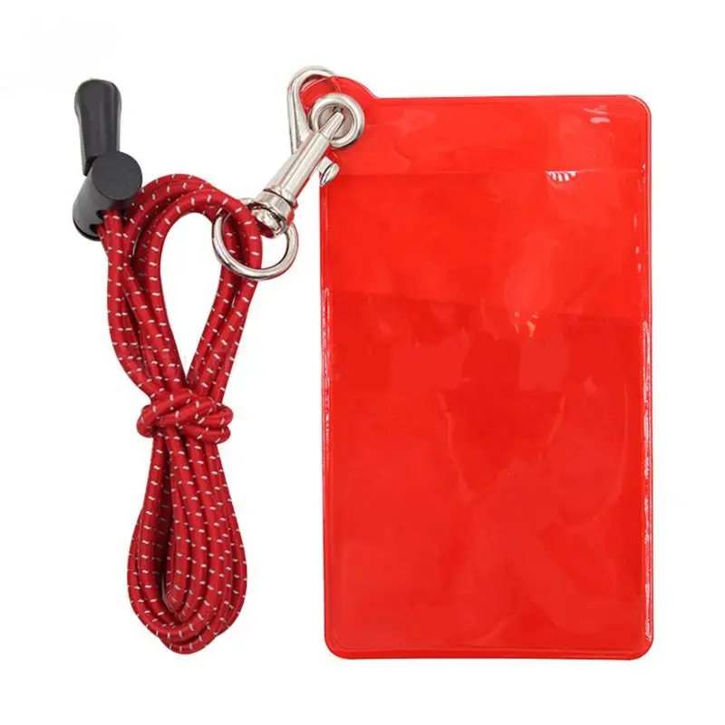 

Portable PVC Business ID Card Credit Badge Holder Purse with Lanyard 20CA
